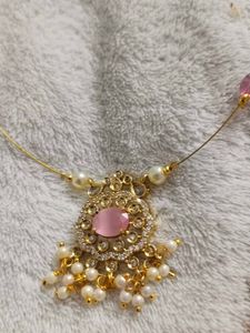 Elegant Pink Stone Necklace