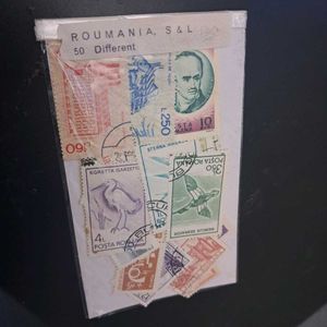50 Vintage 1970s ROMANIA Postage Stamps