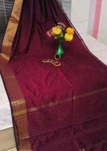 Elegant Maroon  with Tassels Zaree Patta