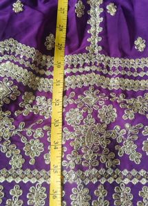 Stunning Purple Embroidered Lehenga Choli Set