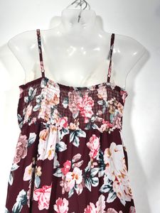 Indulge Maroon and White  Dresses (Women’s)