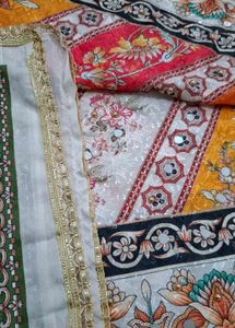 Kashmiri embroidered mirror dupatta