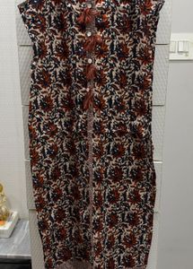 Floral Print Kurta with Tassels
