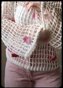 Crochet Flower Detail Mesh Top