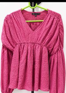 Vero Moda Textured Pink Top