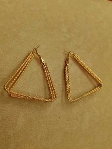 Rose Gold Multi-Strand Hoop Earrings