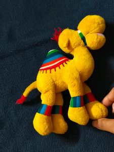 Vintage Yellow Camel Plush Toy