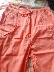 Coral Linen Palazzos