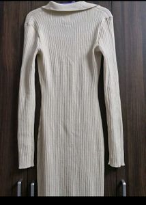 H&amp;M Ribbed Button-Up Knit Dress