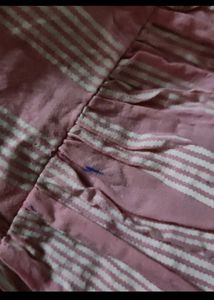 Striped Wrap-Front Top