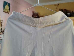 234. Beige Palazzos with Lace Trim