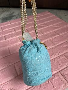 Beautiful Blue Potli Bag