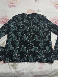 Printed Bomber Top