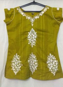 Cotton Top With Embroidery Work