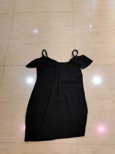 Chic Off-Shoulder Black Mini Dress