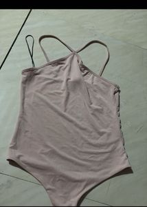 H&amp;M Thong crepe blush pink bodysuit