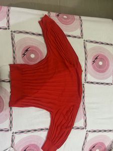 V-Neck Ribbed Long Sleeve Top