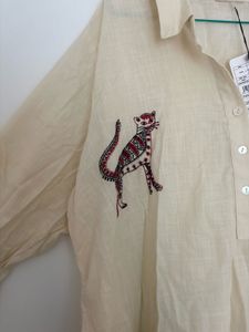 Off-White Cat Embroidered Kurta 🐈‍⬛