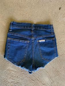 High-Waisted Button-Fly Denim Shorts