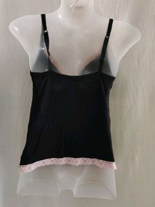La senza Black Lace Trim Maternity Camisole