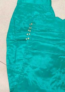 Beautiful Teal Salwar Suit Gold Embellishment