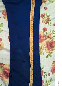 Elegant Navy Blue Abaya Burqa with Black Trim Desi