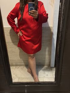 H&M Red satin dress
