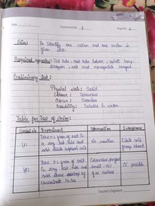 Lab Manual Chemistry Class XI