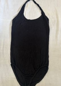 Black Halter Bodysuit