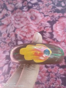 Hand-Painted Wooden Bangle