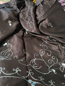 Embroidered Brown Lehenga with 2.5 meter flare