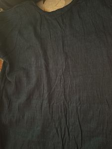 Navy Blue Kurta with Gold Stripes