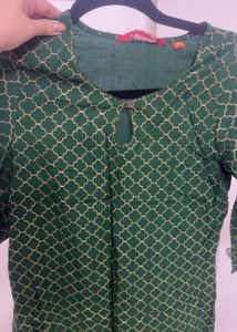 Elegant Green Printed Kurta
