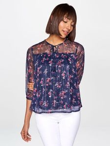 Floral Print Sheer Top