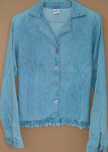 Embroidered Denim Shirt