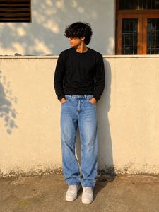 H&m divided unisex wide leg jeans