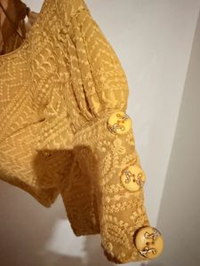 Embroidered Yellow Blouse