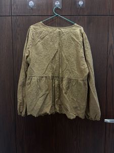 Embroidered Peplum Top