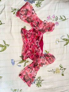 Floral Print Sheer Blouse