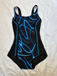 Retro Black & Blue Swirl Swimsuit