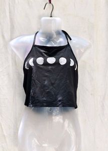 I. Black Moon Phases Halter Top