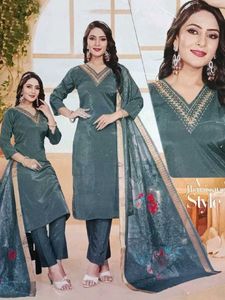Beautiful Aari work Kurta Set with Dupatta