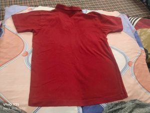 boys  Red Graphic Polo T-Shirt