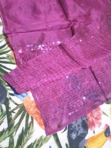 Purple Embellished Ethnic Top