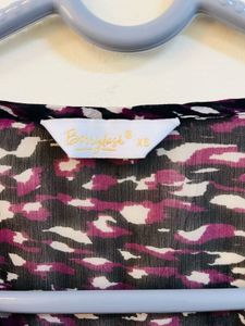 Chic Animal Print Sheer Top