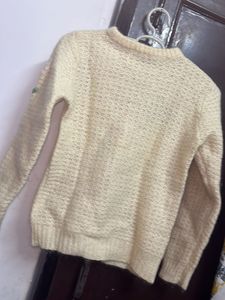 Floral Embroidered Knit Sweater