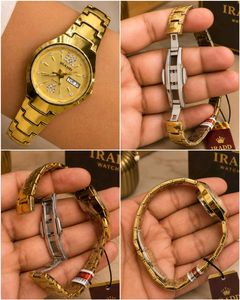 Elegant Gold Watch with Diamonds