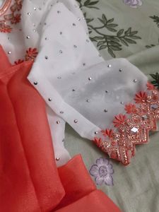 Embroidered Kurta with Mirror Work
