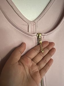 Elegant Pink V-Neck Sleeveless Dress