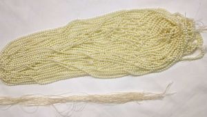 Cream Pearl Necklace Strand 5 bunch 5mm